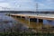 Carrington Bridge in flood