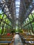 Carroll County, Arkansas, U.S - June 23, 2022 - The unique architecture inside of the Thorncrown Chapel