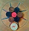 Carrom Carom 6 coin coins 1 six one stricker board