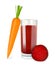 Carrot beetroot juice