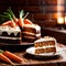 Carrot Cake , traditional popular sweet dessert cake