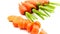 Carrot carota orange roots peices close up