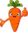 Carrot Character giving thumbs up