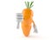 Carrot character with thumb down