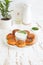 Carrot cutlets with dill and white greek sauce
