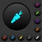 Carrot dark push buttons with color icons