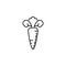 carrot dusk style icon. Element of fruits and vegetables icon for mobile concept and web apps. Dusk style carrot icon can be used