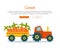 Carrot Farm Web Vector Banner in Flat Design.