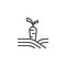 Carrot field line icon