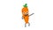 Carrot funny character dances and smiles. Loop animation. Alpha channel.