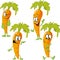 Carrot - funny vector cartoon