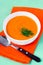 Carrot, ginger and orange soup