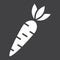 Carrot glyph icon, vegetable and food, diet sign