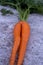 Carrot grown in a way that looks like a sexy woman legs