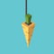 Carrot hanging, motivation concept