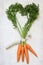 Carrot heart shape abstract background healthy diet art concept