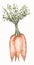 Carrot illustration. Hand drawn Bunch of carrots clipart. Vegetables clip art. Watercolor botanical illustration