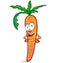 Carrot mascot cartoon isolated