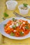 Carrot pasta salad with feta