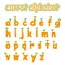 Carrot pattern alphabet capital complete wallpaper vector illustration