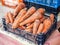 Carrot ready to sale at the farmers market