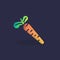 Carrot root flat icon