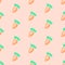 Carrot seamless pattern on apricot colour background.