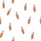 Carrot seamless pattern. Cute hand drawn beautiful background, great for easter wrapping paper, banner, textile, wallpaper.