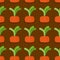 Carrot seamless pattern. Plantation carrots background. G