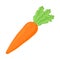 Carrot Sign Emoji Icon Illustration. Vegetable Vector Symbol Emoticon Design Clip Art Sign Comic Style.