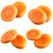 Carrot slices. With clipping path