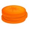 Carrot slices icon, cartoon style