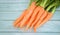 carrot on table background, Fresh and sweet carrots for cooking food fruits and vegetables for health concept, baby carrots bunch