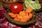 Carrot Tomato Salad served in disposable plate