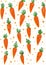 Carrot vegetables pattern, kid\\\'s drawing, doodle carrots, chalk drawing