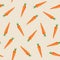 Carrot vegetables seamless pattern on orange background, Healthy ingredients food