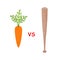 Carrot versus baseball bat motivation metaphor