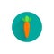 carrot, yummy flat icon with long shadow. carrot flat icon