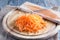 Carrots grated straw for cooking korean carrots