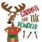 Carrots For The Reindeer- Text with cute reindeer with carrots.