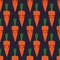 Carrots seamless pattern for kids holidays. Cute baby shower vector background.