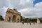 Carrousel Arch of Triumph which joins the Louvre courtyard to the Tuileries gardens in Paris, France.