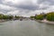 Carrousel bridge over the Seine river in Paris France