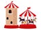 Carrousel park attraction isolated icon