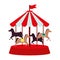 Carrousel park attraction isolated icon