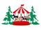 Carrousel park attraction isolated icon