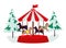 Carrousel park attraction isolated icon