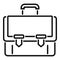 Carry briefcase icon outline . Work bag