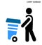 Carry garbage editable icon symbol design