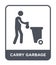 carry garbage icon in trendy design style. carry garbage icon isolated on white background. carry garbage vector icon simple and